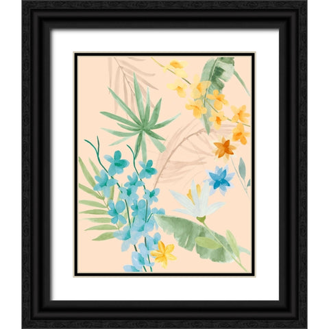 Breezy Tropical I Black Ornate Wood Framed Art Print with Double Matting by Warren, Annie