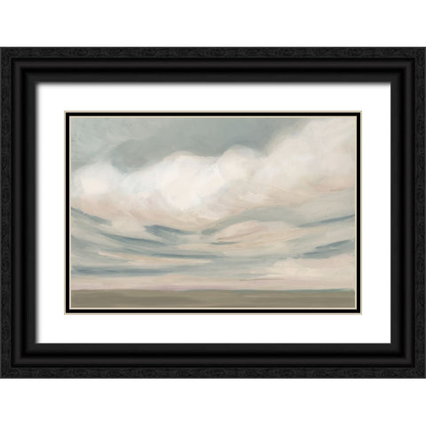 Rose Tinted Fields I Black Ornate Wood Framed Art Print with Double Matting by Vess, June Erica