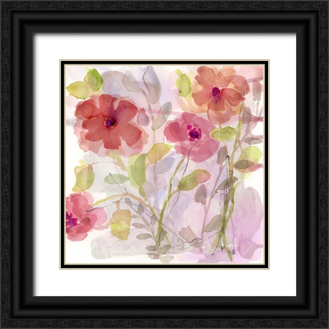 Autumn Blooms I Black Ornate Wood Framed Art Print with Double Matting by Quin, Marabeth