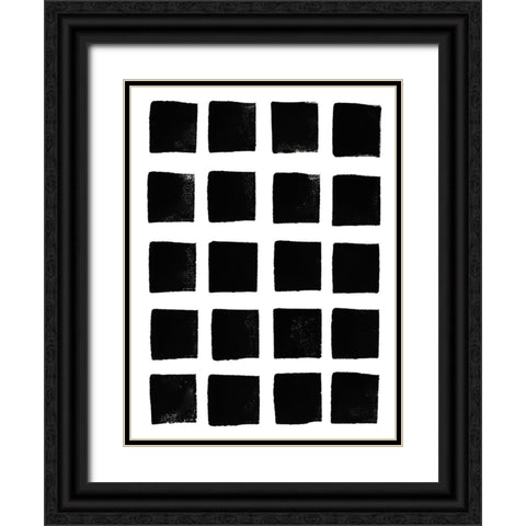 Square Print Black Ornate Wood Framed Art Print with Double Matting by Haase, Andrea