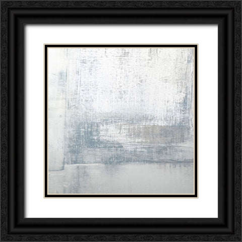 Blue Aria I Black Ornate Wood Framed Art Print with Double Matting by Aryai, Sia