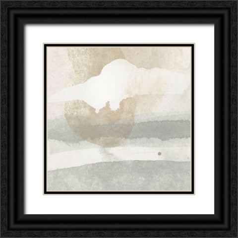 Tan Aria II Black Ornate Wood Framed Art Print with Double Matting by Aryai, Sia