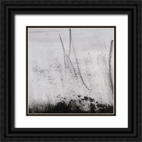 Black Aria III Black Ornate Wood Framed Art Print with Double Matting by Aryai, Sia