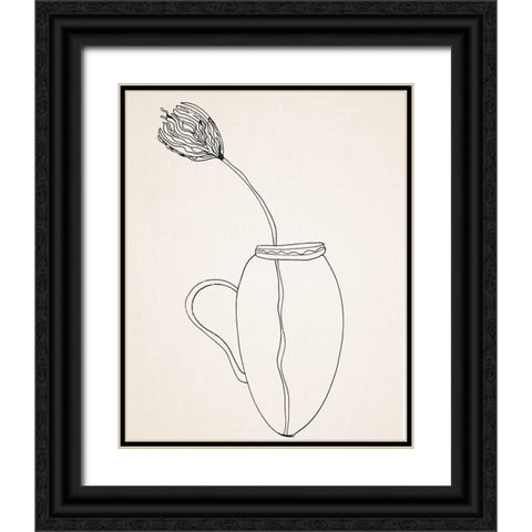 Fine Line II Black Ornate Wood Framed Art Print with Double Matting by Smith, Karen