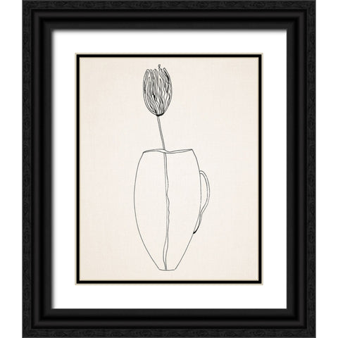 Fine Line III Black Ornate Wood Framed Art Print with Double Matting by Smith, Karen