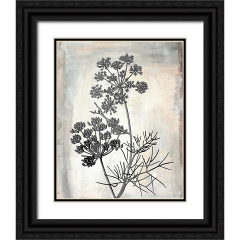 Floral Frame II Black Ornate Wood Framed Art Print with Double Matting by Smith, Karen