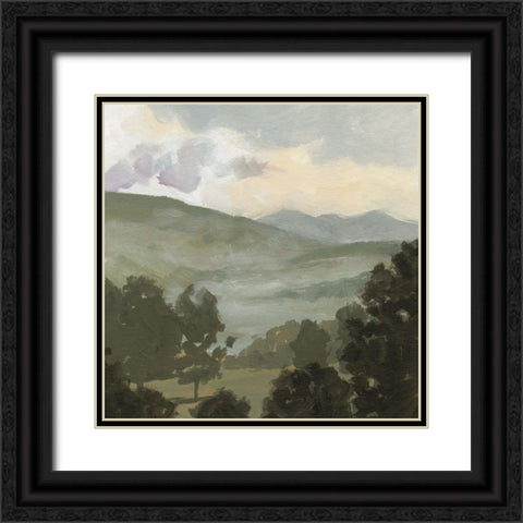 Valley Through the Trees I Black Ornate Wood Framed Art Print with Double Matting by Barnes, Victoria