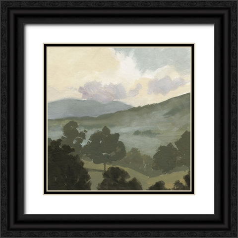 Valley Through the Trees II Black Ornate Wood Framed Art Print with Double Matting by Barnes, Victoria