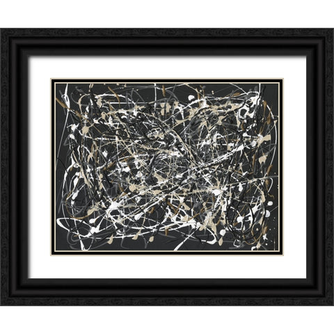 Pollack Homage II Black Ornate Wood Framed Art Print with Double Matting by Willett, Michael