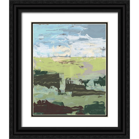 Dream Field II Black Ornate Wood Framed Art Print with Double Matting by Moore, Regina
