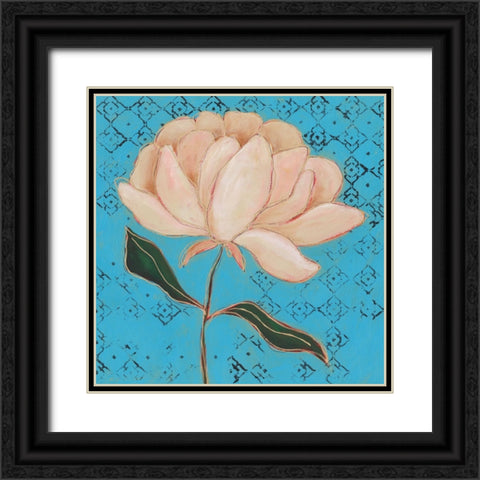 Poised Flower II Black Ornate Wood Framed Art Print with Double Matting by Moore, Regina