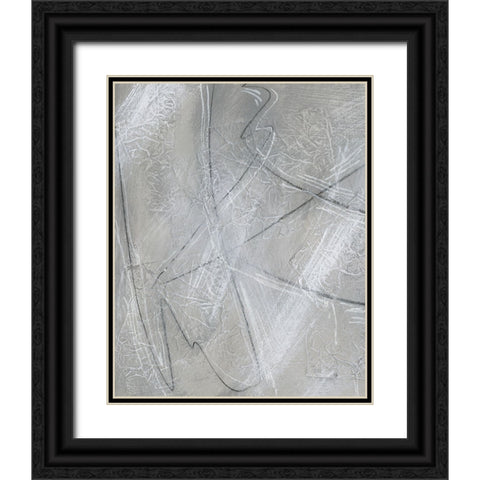 Aluminum II Black Ornate Wood Framed Art Print with Double Matting by Moore, Regina