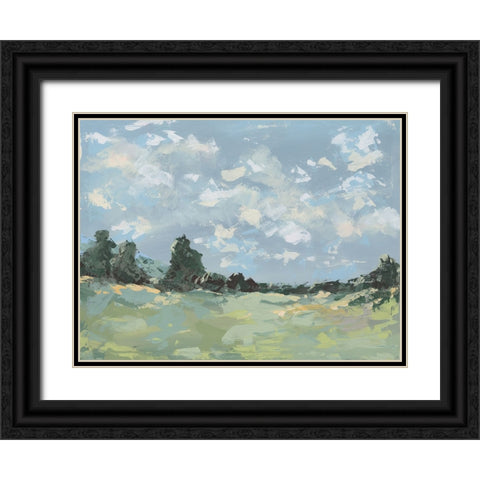 Lozana Landscape II Black Ornate Wood Framed Art Print with Double Matting by Moore, Regina