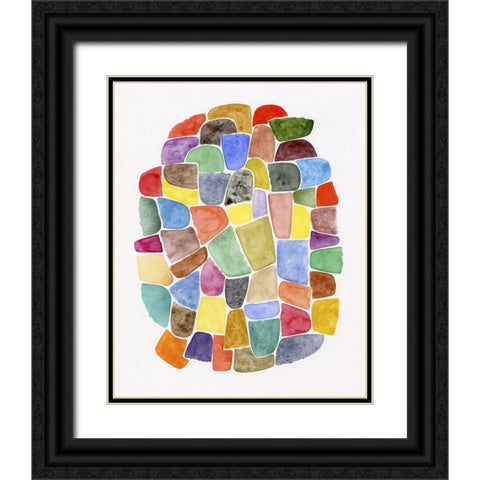 Cluster I Black Ornate Wood Framed Art Print with Double Matting by Galapon, Nikki