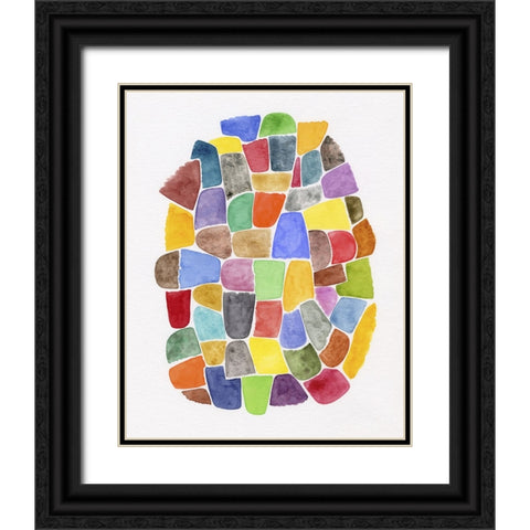 Cluster II Black Ornate Wood Framed Art Print with Double Matting by Galapon, Nikki