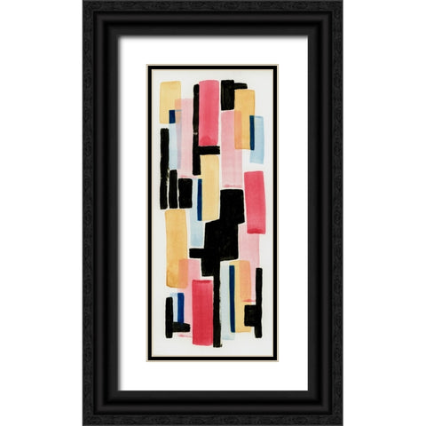 Primary Pastel I Black Ornate Wood Framed Art Print with Double Matting by Galapon, Nikki