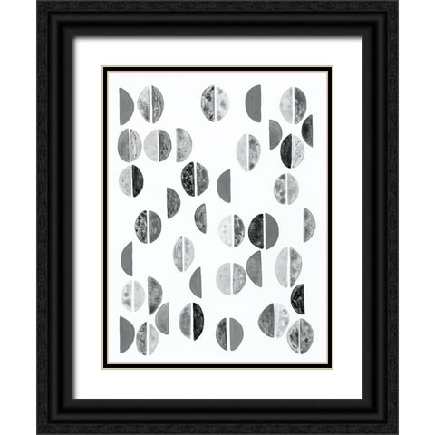 Semicircles I Black Ornate Wood Framed Art Print with Double Matting by Galapon, Nikki