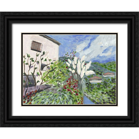Tuscany Drive Black Ornate Wood Framed Art Print with Double Matting by Galapon, Nikki