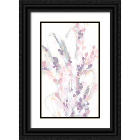 Impasto Sprig I Black Ornate Wood Framed Art Print with Double Matting by Vess, June Erica