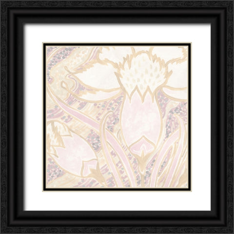Parisian Nouveau Floral I Black Ornate Wood Framed Art Print with Double Matting by Vess, June Erica
