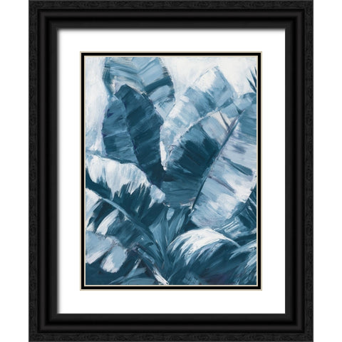 Blue Palms I Black Ornate Wood Framed Art Print with Double Matting by Wilkins, Suzanne