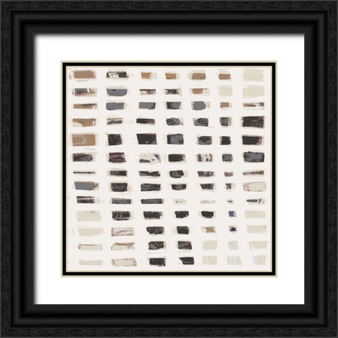 Neutral Peek II Black Ornate Wood Framed Art Print with Double Matting by Moore, Regina