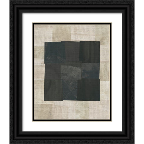 Floating Block II Black Ornate Wood Framed Art Print with Double Matting by Vess, June Erica