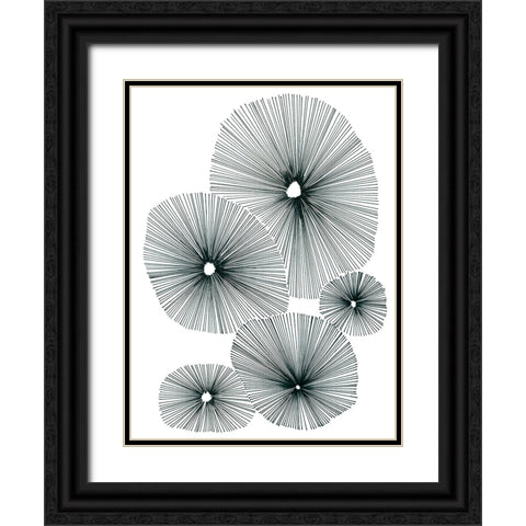 Bloom Spiral II Black Ornate Wood Framed Art Print with Double Matting by Vess, June Erica