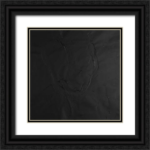 Onyx Square II Black Ornate Wood Framed Art Print with Double Matting by Willett, Michael