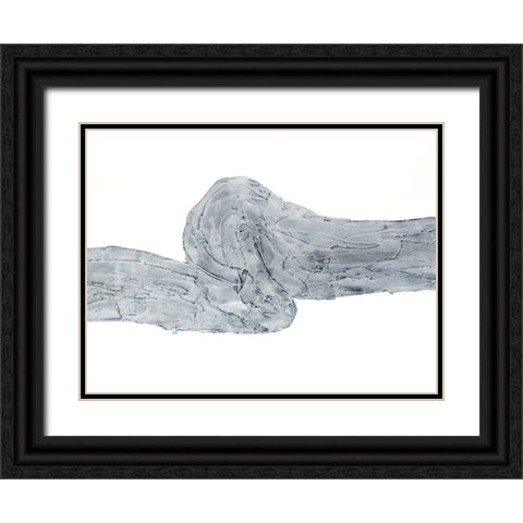 Indigo Streak I Black Ornate Wood Framed Art Print with Double Matting by Willett, Michael