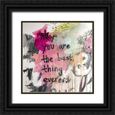 Hey I Black Ornate Wood Framed Art Print with Double Matting by Youngstrom, Kent
