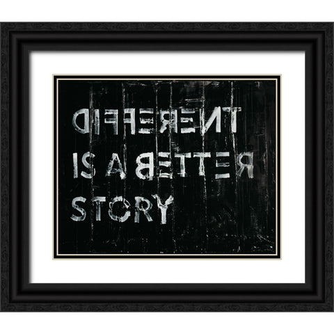 Different is Better Black Ornate Wood Framed Art Print with Double Matting by Youngstrom, Kent