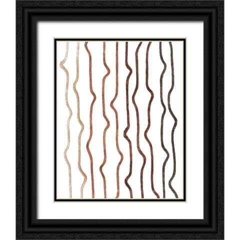 Jagged Flow II Black Ornate Wood Framed Art Print with Double Matting by Saunders, Alonzo