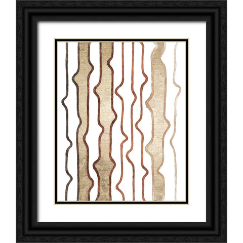 Jagged Flow III Black Ornate Wood Framed Art Print with Double Matting by Saunders, Alonzo