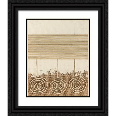 Tribal Sign I Black Ornate Wood Framed Art Print with Double Matting by Saunders, Alonzo