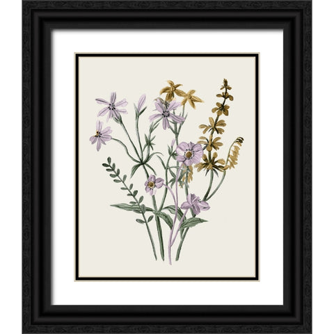 Honey Spring Wildflowers II Black Ornate Wood Framed Art Print with Double Matting by Wang, Melissa