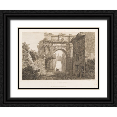 CWFs Antiquities of Pola, Ruins III Black Ornate Wood Framed Art Print with Double Matting by Unknown