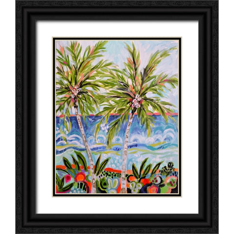 Tropical Vibes I Black Ornate Wood Framed Art Print with Double Matting by Fields, Karen