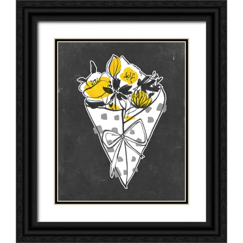 Bright Bouquet I Black Ornate Wood Framed Art Print with Double Matting by Wang, Melissa