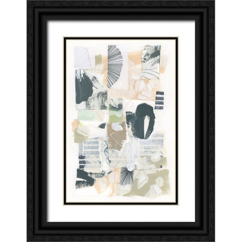 Washi Panel II Black Ornate Wood Framed Art Print with Double Matting by Vess, June Erica