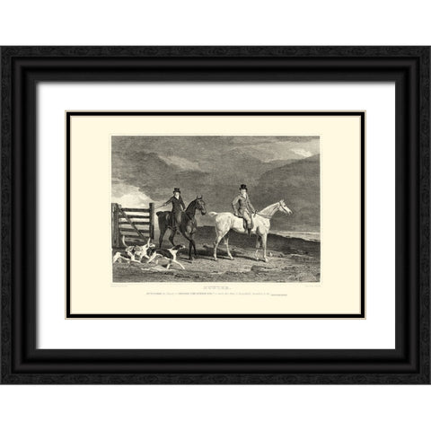 Custom Hunter Black Ornate Wood Framed Art Print with Double Matting by Scott, John