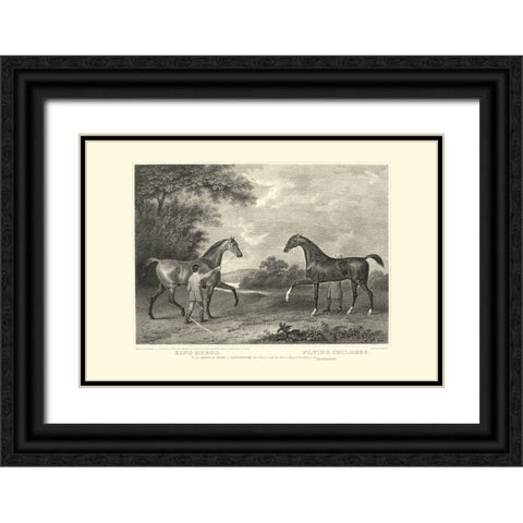 Custom King Herod And Flying Childers Black Ornate Wood Framed Art Print with Double Matting by Scott, John