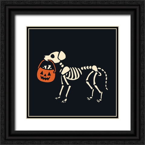 Skelepet II Black Ornate Wood Framed Art Print with Double Matting by Barnes, Victoria