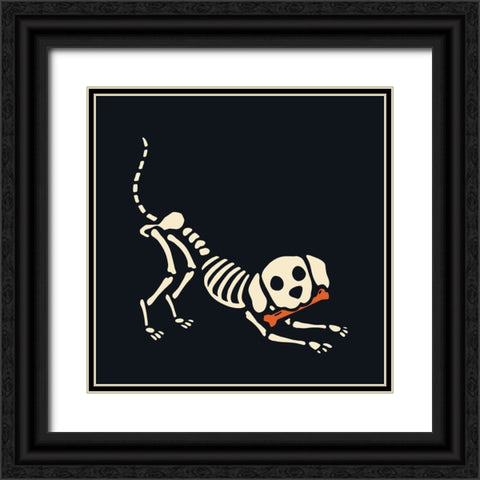 Skelepet III Black Ornate Wood Framed Art Print with Double Matting by Barnes, Victoria