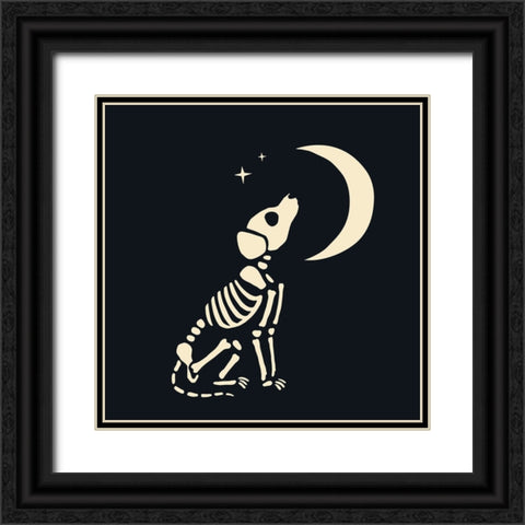 Skelepet IV Black Ornate Wood Framed Art Print with Double Matting by Barnes, Victoria