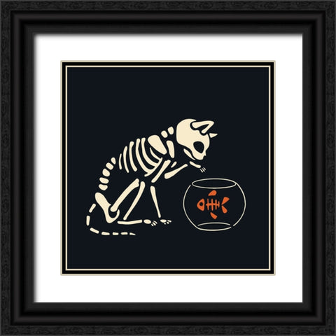 Skelepet IX Black Ornate Wood Framed Art Print with Double Matting by Barnes, Victoria