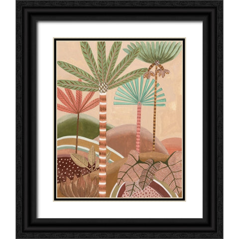 Desert Waves II Black Ornate Wood Framed Art Print with Double Matting by Wang, Melissa