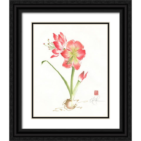 Gentle Love I Black Ornate Wood Framed Art Print with Double Matting by Rae, Nan