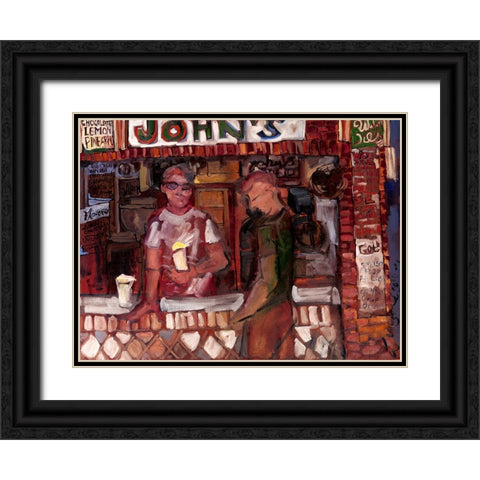 Staying Cool Black Ornate Wood Framed Art Print with Double Matting by Ferrell, Erin McGee