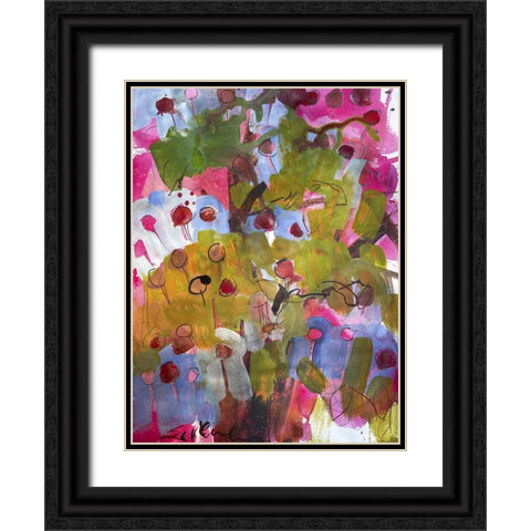 Under the Apple Tree I Black Ornate Wood Framed Art Print with Double Matting by Ferrell, Erin McGee